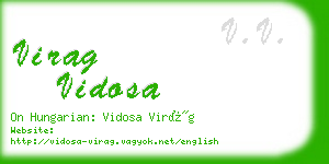 virag vidosa business card